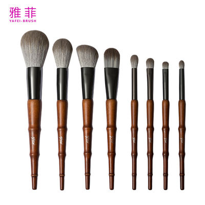 Buy 267A87108 Imitate Bamboo Vegan Makeup Brush Set 8PCS Fluffy Synthetic Customized online manufacture