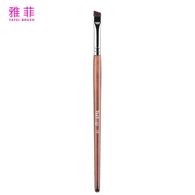 Buy TOUCH UP 19 Custom LOGO Fine Thin Vegan Eyebrow Eyeliner Makeup Brush Wooden Handle online manufacture