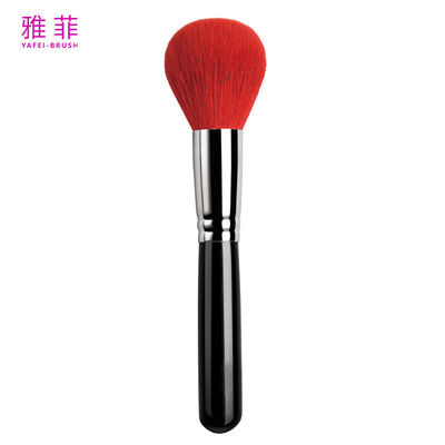 A03 Red Goat Hair Loose Powder Makeup Brush In Private Label Birch Wood Handle