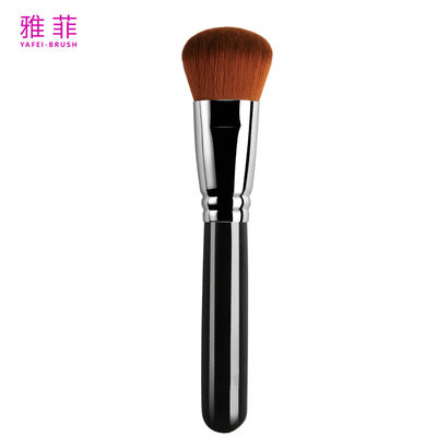 A16 Copper Ferrule Round Foundation Brush Soft Face Cosmetic Brush Customization
