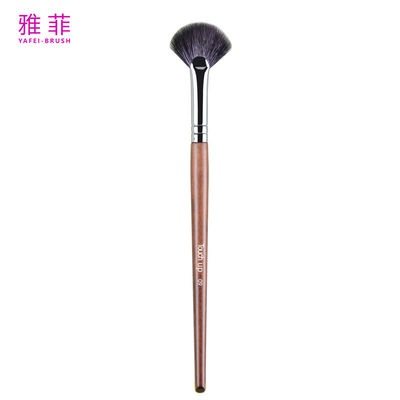 TOUCH UP 09 Professional Custom Goat Hair Fan Makeup Brush Precision Highlight Contour Nose Eye Shadow Wood Handle