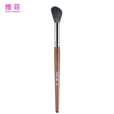 TOUCH UP 28 Blending Blusher Nose Shadow Contour Brush Custom Logo Animal Hair Copper Ferrule Wooden Handle Premium Quality OEM ODM Factory