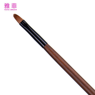 T23 Kolinsky Sable Hair Wood Handle Private Label Single Lip Detail Fasional Makeup Brush