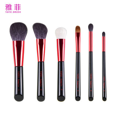 291A00706 Hot Products 6pcs Wooden Handle Makeup Brush Set Accept OEM ODM Professional Private Label Brush Set