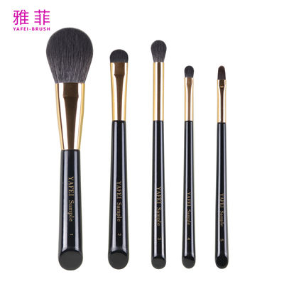 291A01205 Kit Of 5 Portable Makeup Brushes For Travel Custom Logo Makeup Brush Suit Private Logo