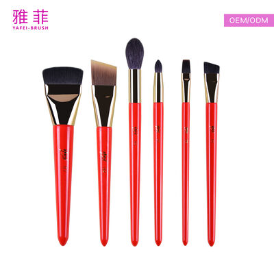 Animal Hair Makeup Brushes Medium Tongue Shaped Classic Sable Hair Blending Brush with Custom Handle Size Weight and Color Options